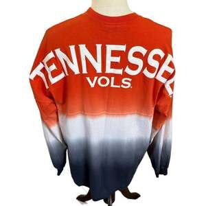 Spirit Jersey Tennessee Volunteers Vols Ombre Dip-Dyed Long Sleeve Oversized Shi